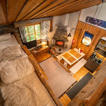 Slopeside Luppo - Original Log Cabin, Sauna, Ski 100M * Pyhätunturi